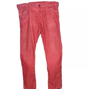 Rare Vintage  2011 True Religion MEN RED GENO Corduroy Pants 38